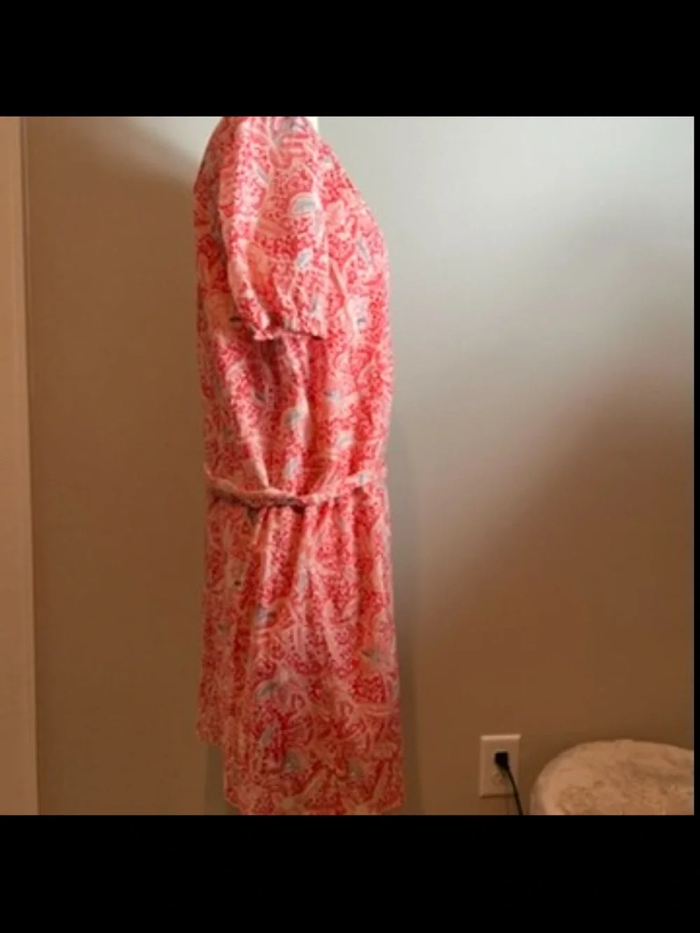 Tory Burch Coral Pink Paisley Midi Dress size 4